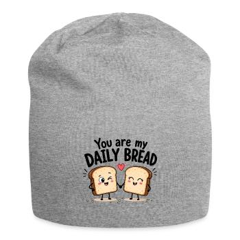 Tu es mon pain quotidien | Sweet Bread Comic - Bonnet en jersey - gris chiné - Devant