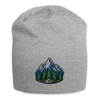 Parcelle de forêt montagneuse - Bonnet en jersey - gris chiné - Devant