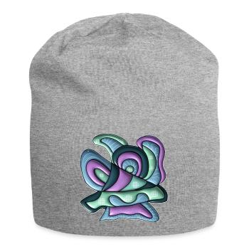 Tourbillons de couleur Vagues abstraites - Bonnet en jersey - gris chiné - Devant