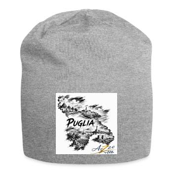 Azzo Puglia Skizzenkarte  - Jersey-Beanie - Grau meliert - Vorne