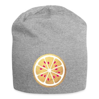 Lemon Pink Gold Party Fun Cocktail Summer Celebrate - Jersey Beanie - heather grey - Front