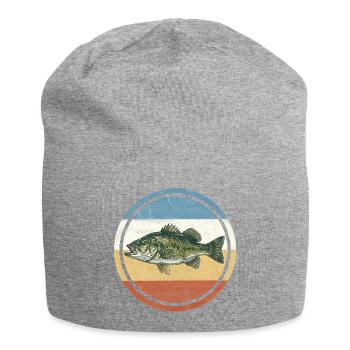 La basse dans un cercle rétro - Bonnet en jersey - gris chiné - Devant