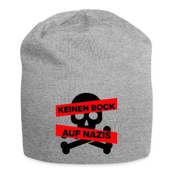 KEINEN BOCK AUF NAZIS, NO NZS, NO AFD, SCHWARZ - Jersey-Beanie - Grau meliert - Vorne