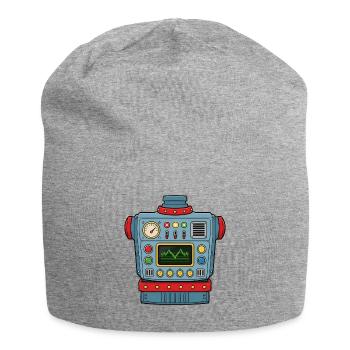 Robot de bande dessinée cool – Design futuriste - Bonnet en jersey - gris chiné - Devant