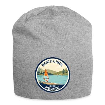 KI Humor - Windsurfing - Jersey-Beanie - Grau meliert - Vorne