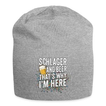 Schlager Und Bier - Jersey-Beanie - Grau meliert - Vorne