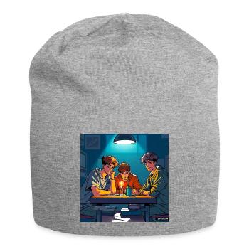 Coopération - Bonnet en jersey - gris chiné - Devant