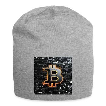 Bitcoin Neon Schaltkreis - Jersey-Beanie - Grau meliert - Vorne