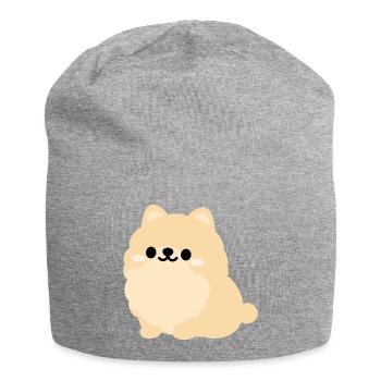 Petit poméranien pastel - Bonnet en jersey - gris chiné - Devant