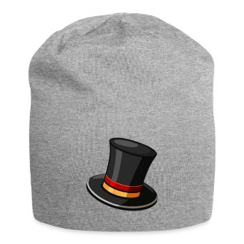 Zylinder - Jersey-Beanie - Grau meliert - Vorne