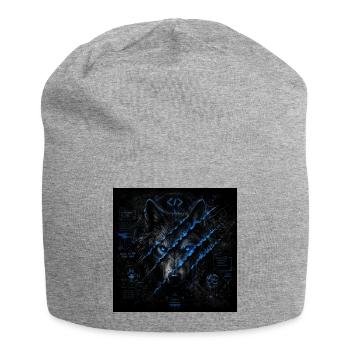 GN Wolf schwarz blau  - Jersey-Beanie - Grau meliert - Vorne