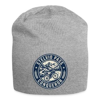 Stelvio Pass Conqueror Retro-Abzeichen - Jersey-Beanie - Grau meliert - Vorne