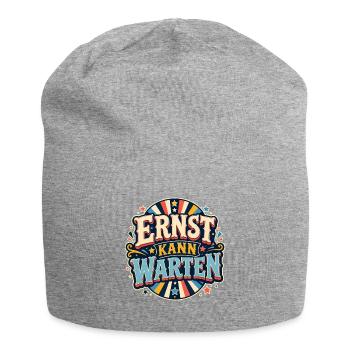 Ernst Kann Warten Vintage Banner - Jersey-Beanie - Grau meliert - Vorne