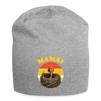 Mama Hungry Baby Bird - Jersey-Beanie - Grau meliert - Vorne
