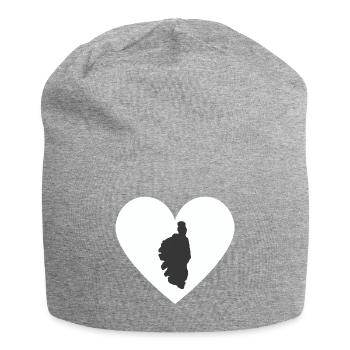 Herz von Korsika - Jersey-Beanie - Grau meliert - Vorne