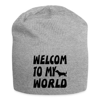 Dackel - Jersey-Beanie - Grau meliert - Vorne