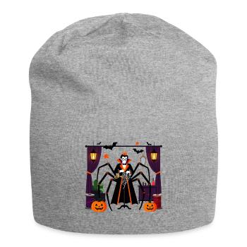 Gekrönte Vampirspinne Halloween-Nacht - Jersey-Beanie - Grau meliert - Vorne