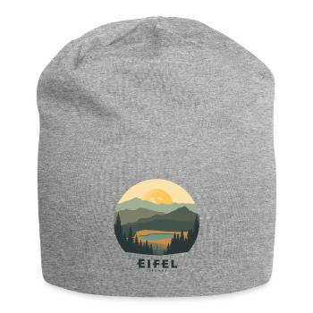 Eifel Maar | Vintage Nature Travel Poster - Jersey Beanie - heather grey - Front