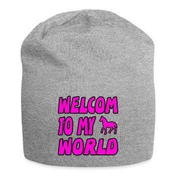 Pferde - Jersey-Beanie - Grau meliert - Vorne