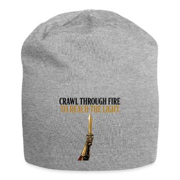 Crawl Through Fire Sword Stoic Warrior Mindset Gif - Jersey Beanie - heather grey - Front