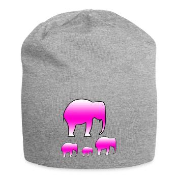 Elephants - Jersey Beanie - heather grey - Front