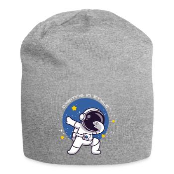 Orbiting In Style Astronaut Dabbing Geschenk - Jersey-Beanie - Grau meliert - Vorne