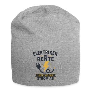 Elektriker in Rente – Lustiger Ruhestand Spruch - Jersey-Beanie - Grau meliert - Vorne
