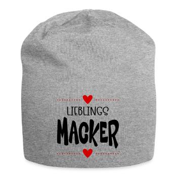 Macker Liebling - Jersey-Beanie - Grau meliert - Vorne