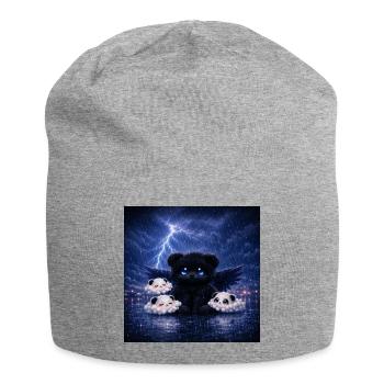 Dark Spirit Panda - Jersey-Beanie - Grau meliert - Vorne