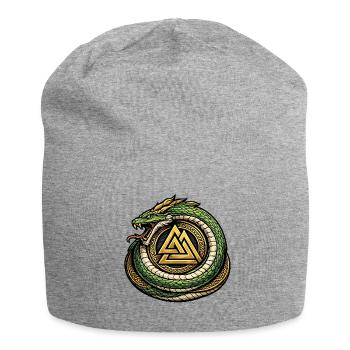 Ouroboros Triangle Logo - Jersey Beanie - heather grey - Front