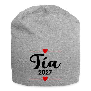 Spanische Tante 2027 - Jersey-Beanie - Grau meliert - Vorne