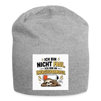 Ich bin nicht faul, ich bin im Energiesparmodus. - Jersey-Beanie - Grau meliert - Vorne