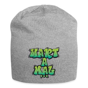 Wart A Mal – Funny Dialect Saying Design - Jersey Beanie - heather grey - Front