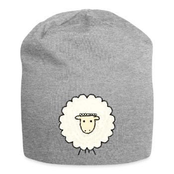 Cute sheep - Jersey Beanie - heather grey - Front