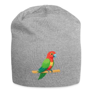 Tropical Parrot - Jersey Beanie - heather grey - Front