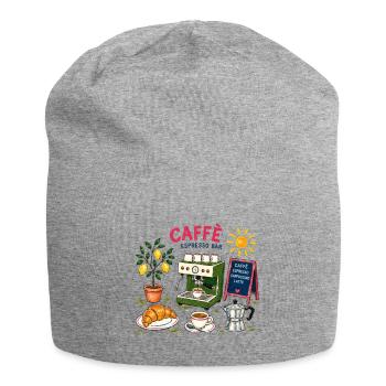 Caffè Espresso Sketch Café - Jersey Beanie - heather grey - Front