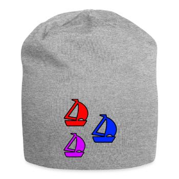 sailboats - Jersey Beanie - heather grey - Front