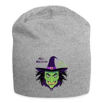 My Broom My Rules Witch Tee - Jersey Beanie - heather grey - Front