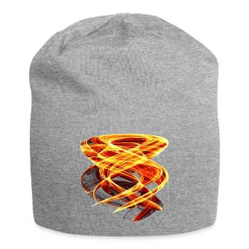 Fire Orbit – Chaos Art - Jersey Beanie - heather grey - Front
