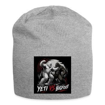 Yeti vs Bigfoot - Jersey Beanie - heather grey - Front