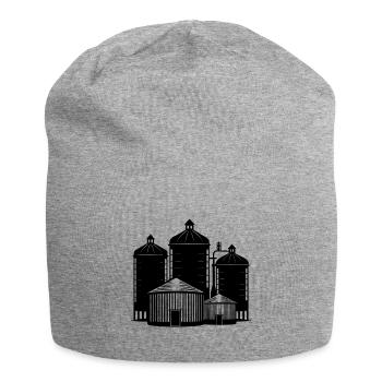 Getreidebehälter - Jersey-Beanie - Grau meliert - Vorne
