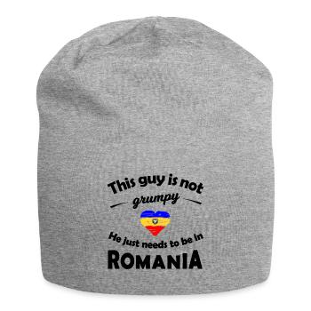 Buntes Romania Fanshirt - Jersey-Beanie - Grau meliert - Vorne