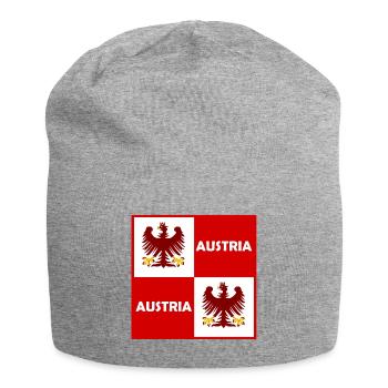 Double Eagle Red White Block - Jersey Beanie - heather grey - Front