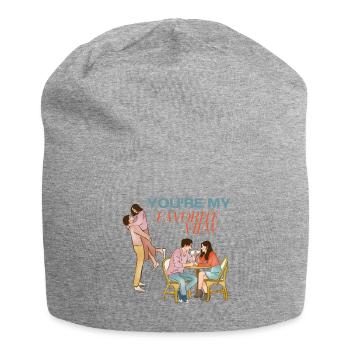 You're My Favorite View Romantic Couple Gift - Jersey Beanie - heather grey - Front