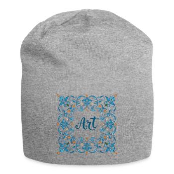 Ornate "ART" lettering – Creative Design - Jersey Beanie - heather grey - Front