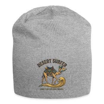 Desert surfer – camel on the wave - Jersey Beanie - heather grey - Front