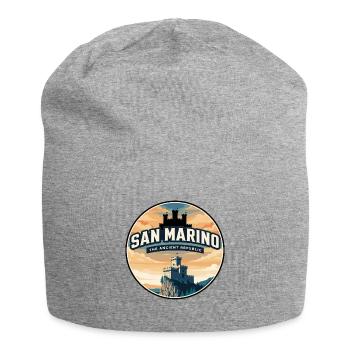 Retro San Marino Guaita Castle Badge - Jersey Beanie - heather grey - Front