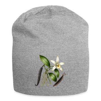 Botanische Vanilleorchidee - Jersey-Beanie - Grau meliert - Vorne