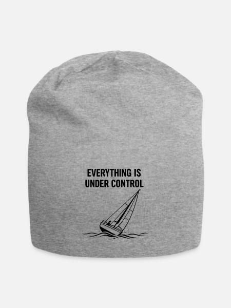 Everything Is Under Control – Segler Humor - Jersey-Beanie - Grau meliert
