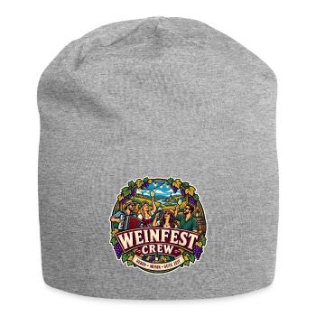 Weinfest Crew – Reben Musik gute Zeit - Jersey-Beanie - Grau meliert - Vorne